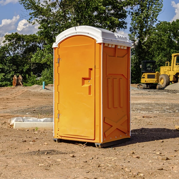 how often are the portable restrooms cleaned and serviced during a rental period in Parker Washington